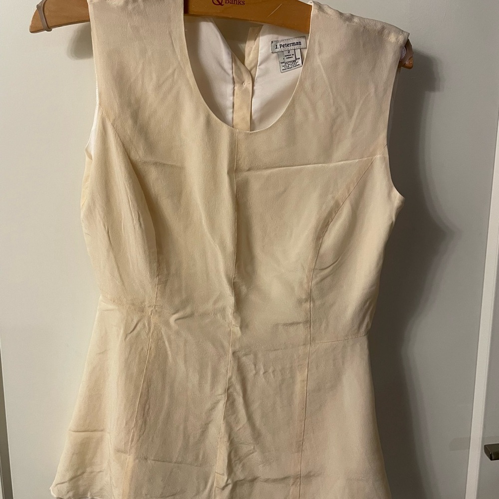 J. Peterman Cream Sleeveless Top
